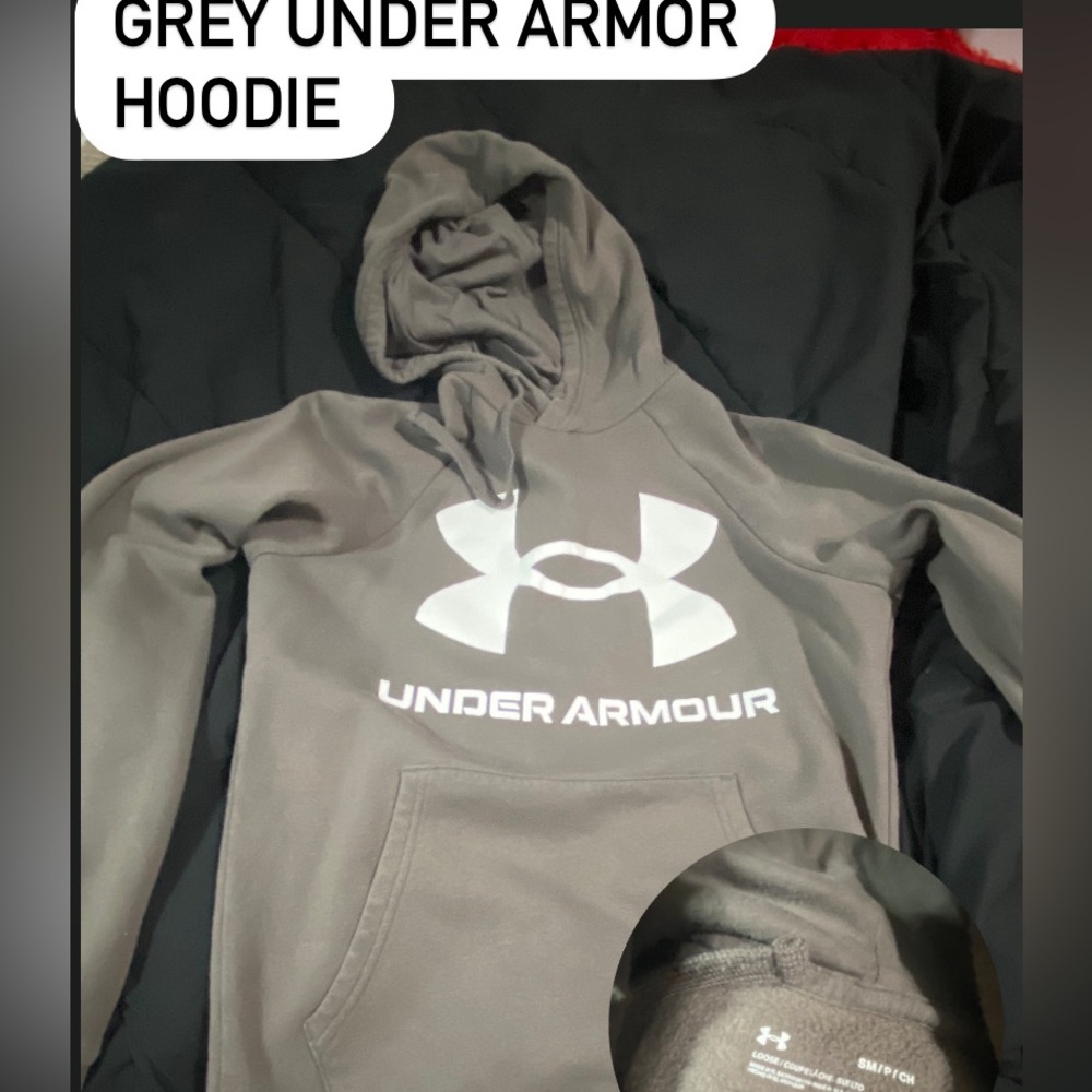 Grey under armour hoodie